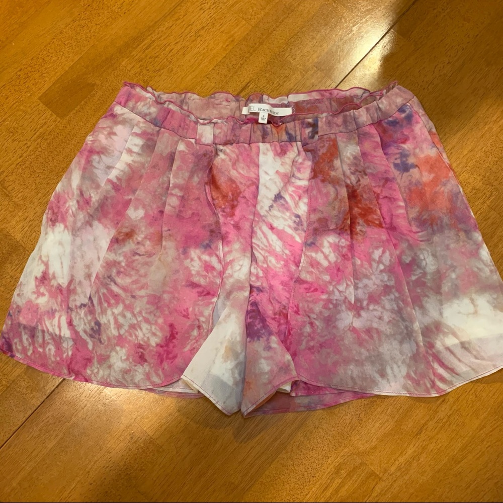 RACHEL Rachel Roy Flowy Pink Tie Dye Shorts - Size 4